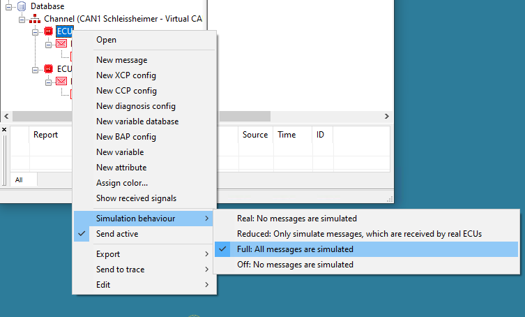 Adjustment of simulation behavior