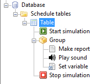 Schedule table